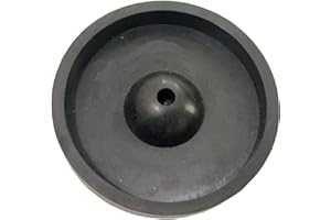 CPSZSHIP 4" Rubber Sprue Wax Base Jewelry Lost Wax Casting Flask Ring Tree Silicone Base for Steel Vacuum Casting Steel Flask Round Black Rubber Base