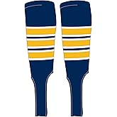 Mk Socks Traditional Baseball Stirrups Pattern C-7 Navy, White, Gold