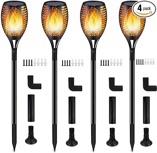 Solar Lights Waterproof Flames Torches Lights Outdoor Solar Light
