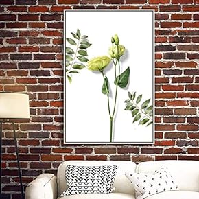 Floating Framed Canvas Wall Art for Living Room, Bedroom Flowers Canvas Prints for Home Decoration Ready to Hang - 16x24 inches