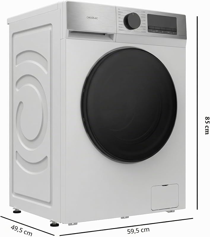 Lavadora Carga Frontal 7Kg Bolero DressCode 7450 Inverter. 1850W, 1200 rpm, Clase A-10%, Bajo Consumo, 16 programas, Panel Inox, Allergy Care, Pearl Drum, Función Silence, KidLock, Blanco
