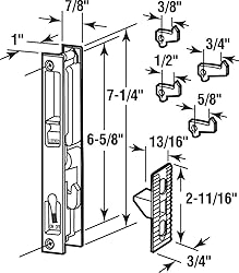 Prime-Line C 1033 Diecast Keyed Patio Sliding Door