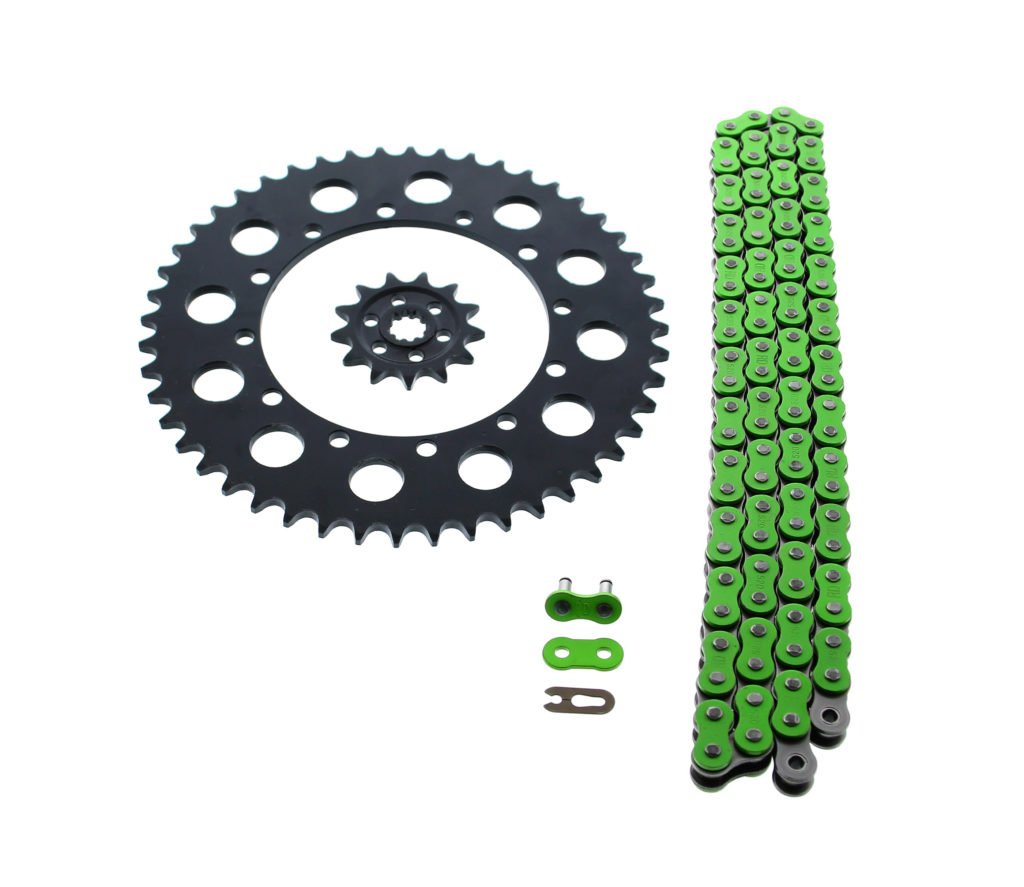 Amazon.com: 2006-2014 Kawasaki KX250F 250 F Green Chain and Sprocket Black  13/47 114L: Automotive
