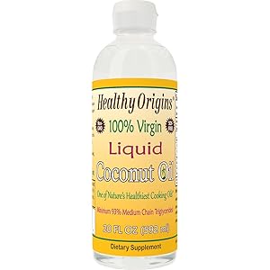 Healthy Origins Liquid Coconut Oil (93% MCT), 20 Ounce