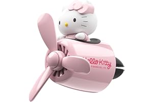 WIEEZN Car Air Freshener, Cute Pink Cat Pilot Vent Clip Interior Accessories, Rotating Propeller Automotive Air Outlet Fan Creative Cartoon Air Fresheners for Car (Pink)