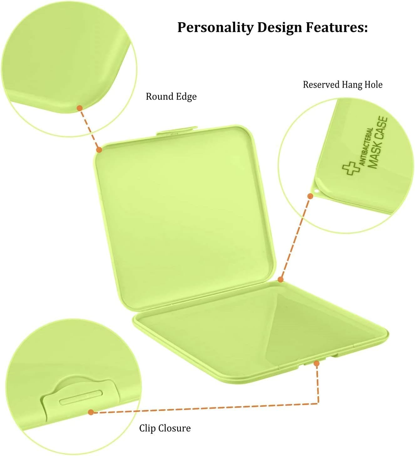 4 PACK Mask Storage Box Portable Mask Case Hygiene Storage Bag Masks Organizer for Recyclable Face Mask Holder Container Keeper: Home Improvement