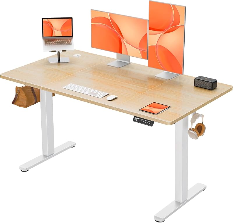 ErGear Electric Standing Desk 140x70cm 4 Memory Panel Sit Stand Home Office