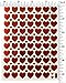 Jazzstick 10-Sheet Valentines Heart Stickers Glitter Red & Colors Value Pack Bulk 02