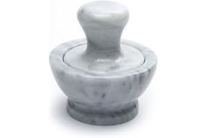 Fox Run 3844 Marble Mortar and Pestle, White, 4" x 4"