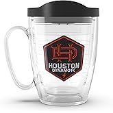 Tervis MLS Houston Dynamo FC - Primary Logo Made in USA Double Walled Insulated Tumbler Travel Cup Keeps Drinks Cold & Hot, 16oz Mug with Handle, Classic