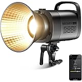 NEEWER CB60B 70W LED Video Light with 2.4G&APP Control, COB Bi Color 2700K-6500K 34000Lux at 1m/CCT Mode/CRI97+/12 Scenes/Bow