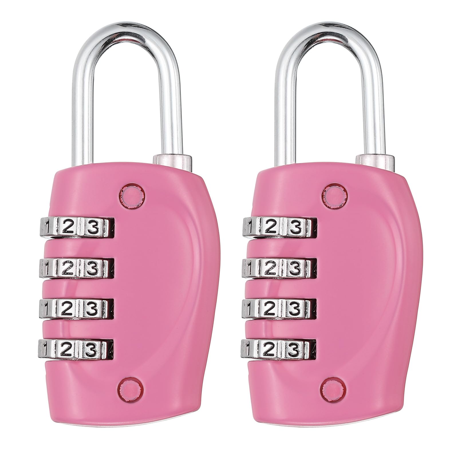 PATIKIL Combination Lock, 2Pcs 4 Digit Outdoor Padlock Waterproof Locker Lock for Luggage Suitcase, Gym Locker, Fence, Filing Cabinets, Toolbox, Gate, Pink