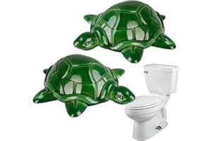 PUREADEE 2-Pack Turtle Toilet Bolt Caps - Decorative Covers for Porcelain Bowl Screws - Adorable Bathroom Decor - Easy to Install