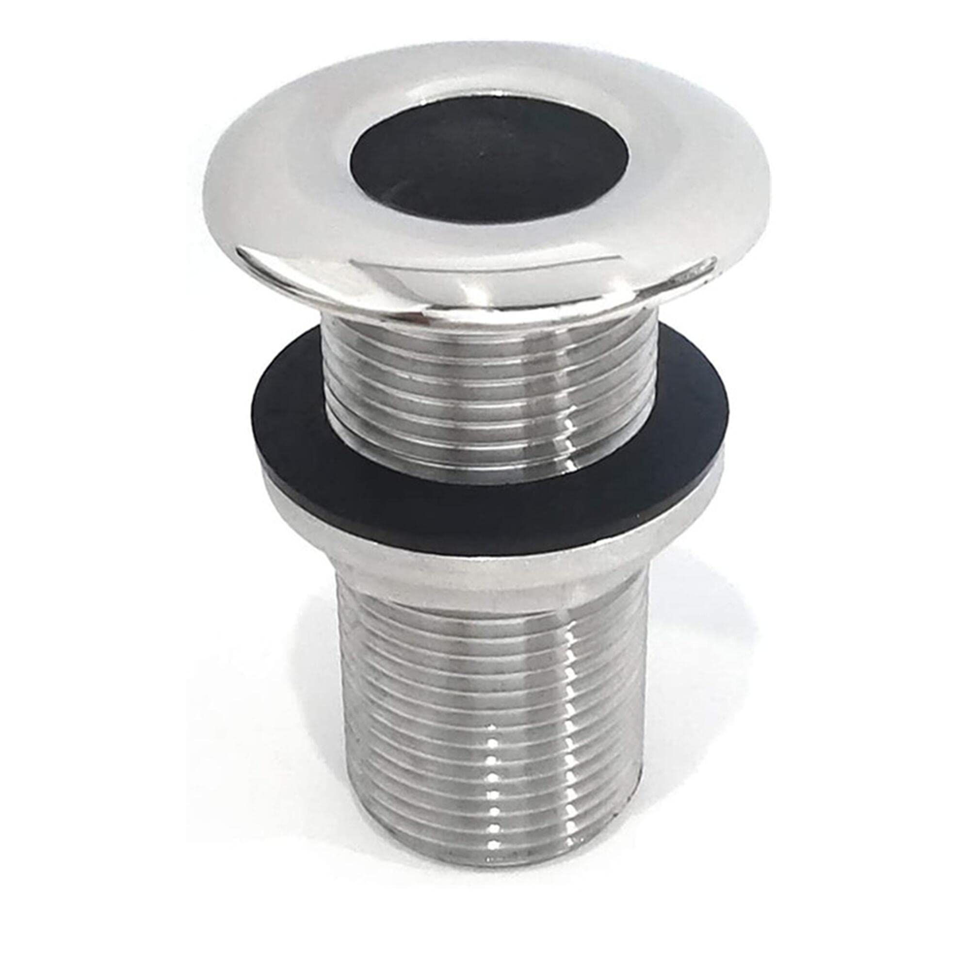 Photo 1 of 316 Stainless Steel Full Thread Boat Thru Hull Fitting Hose Barb with Nut?Marine Hardware Accessories for Boats Drain Pipe Yacht Bilge Boat Plumbing Fittings (Type: Full Thread,Horse ID Size:1 1/4")