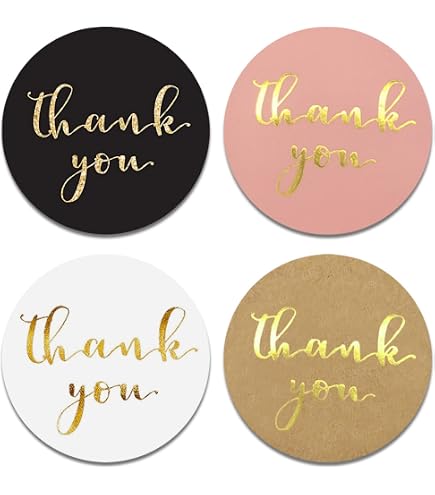 Lot De 2240 Autocollants Kraft - 5 Styles + Remerciement - 2,5 Cm - Pour Emballage, Cadeaux, Créatif