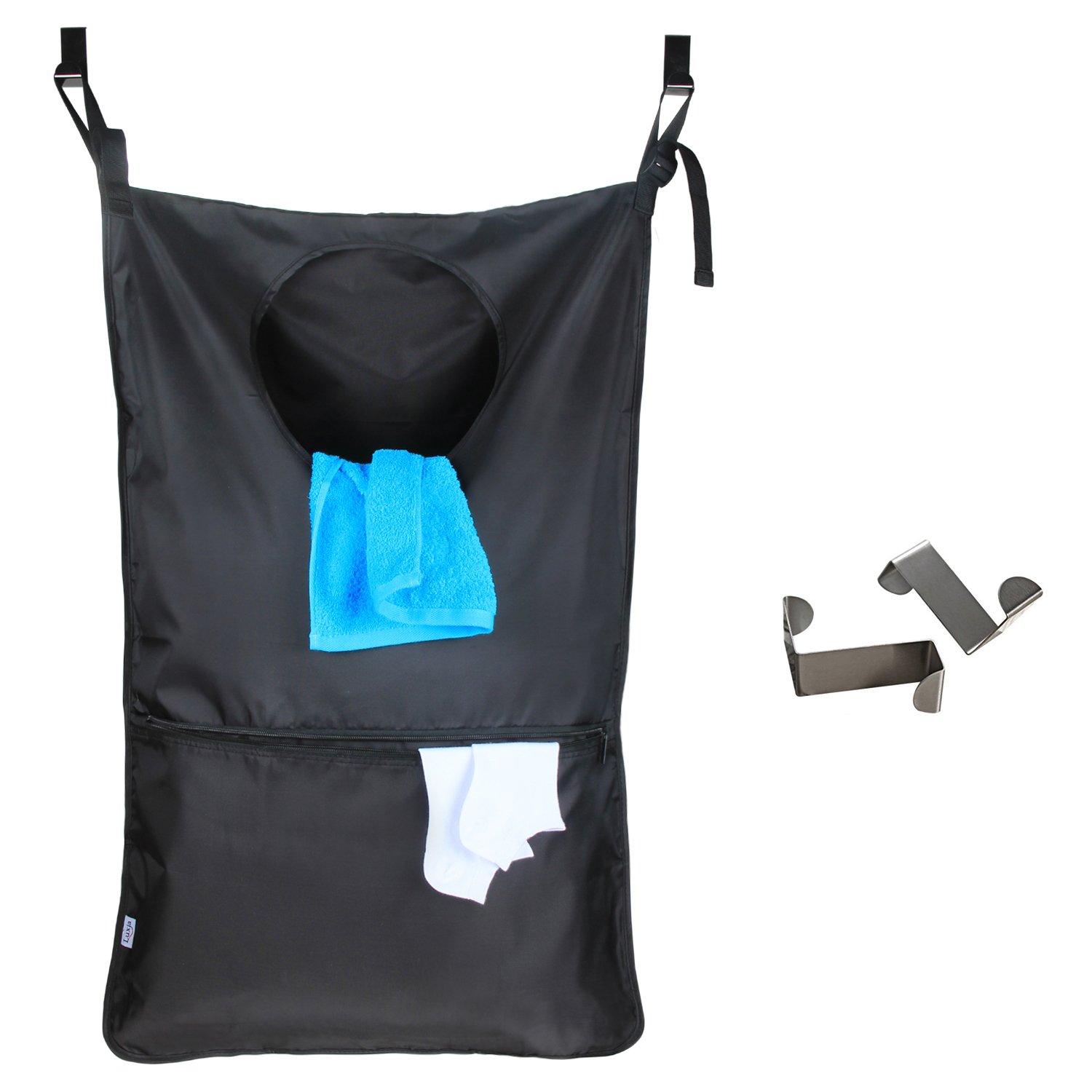 Luxja Bolsa Ropa Sucia Colgar, Bolsas para la Colada con 2 Ganchos de
