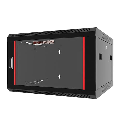 A Empty Router And Switch Rack 6U Wall Mount Home Lab Server Rack – 19