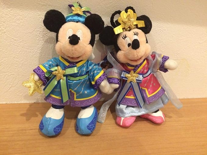 Amazon Co Jp ディズニー ミッキー ミニー 七夕 12 スターフェスティバル ぬいぐるみバッジ ぬいば ペア カップル 2 ホビー 通販