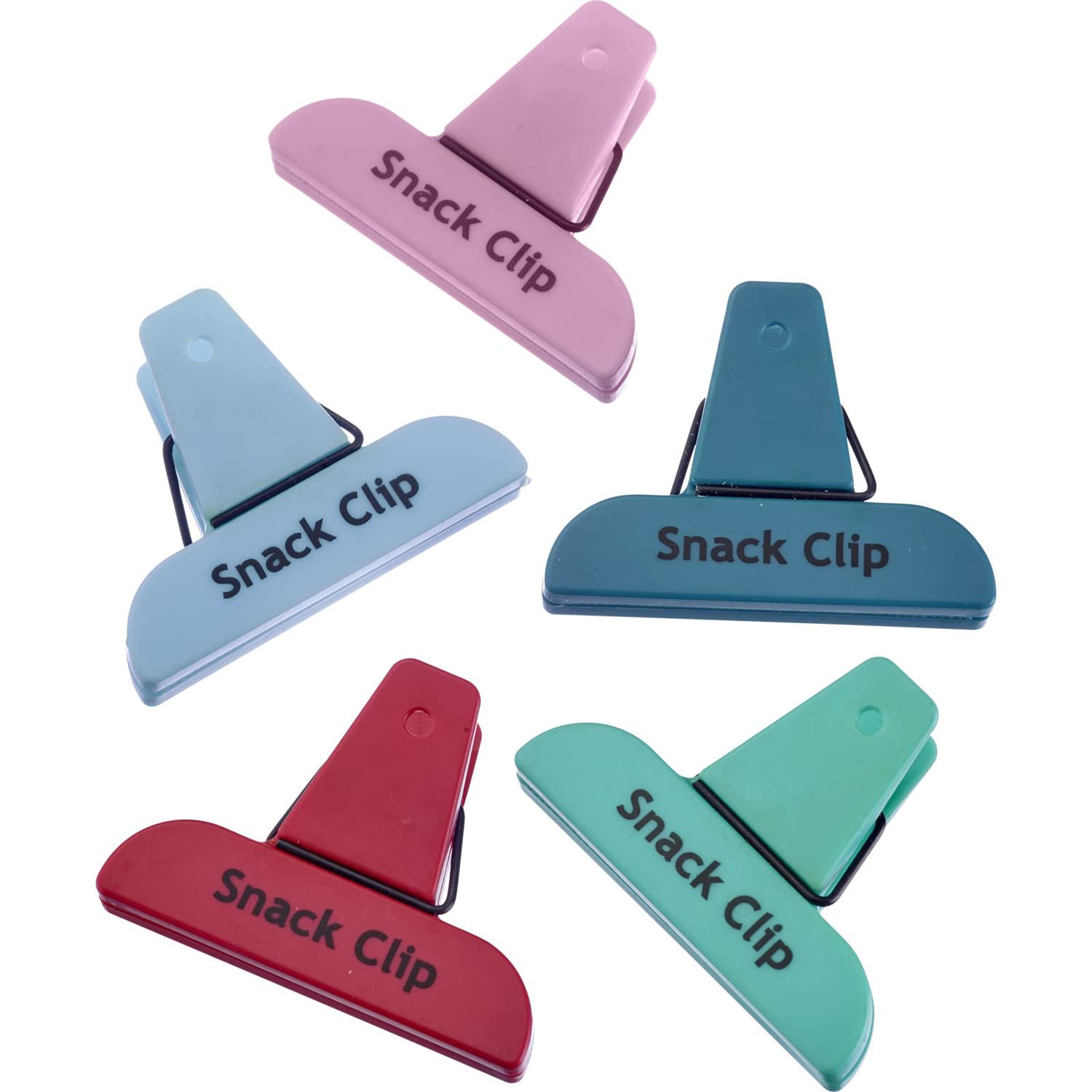 Westmark 52172270 Snack Clip Bag Clips, Plastic, Fresh, Assorted Colours, Pack of 5