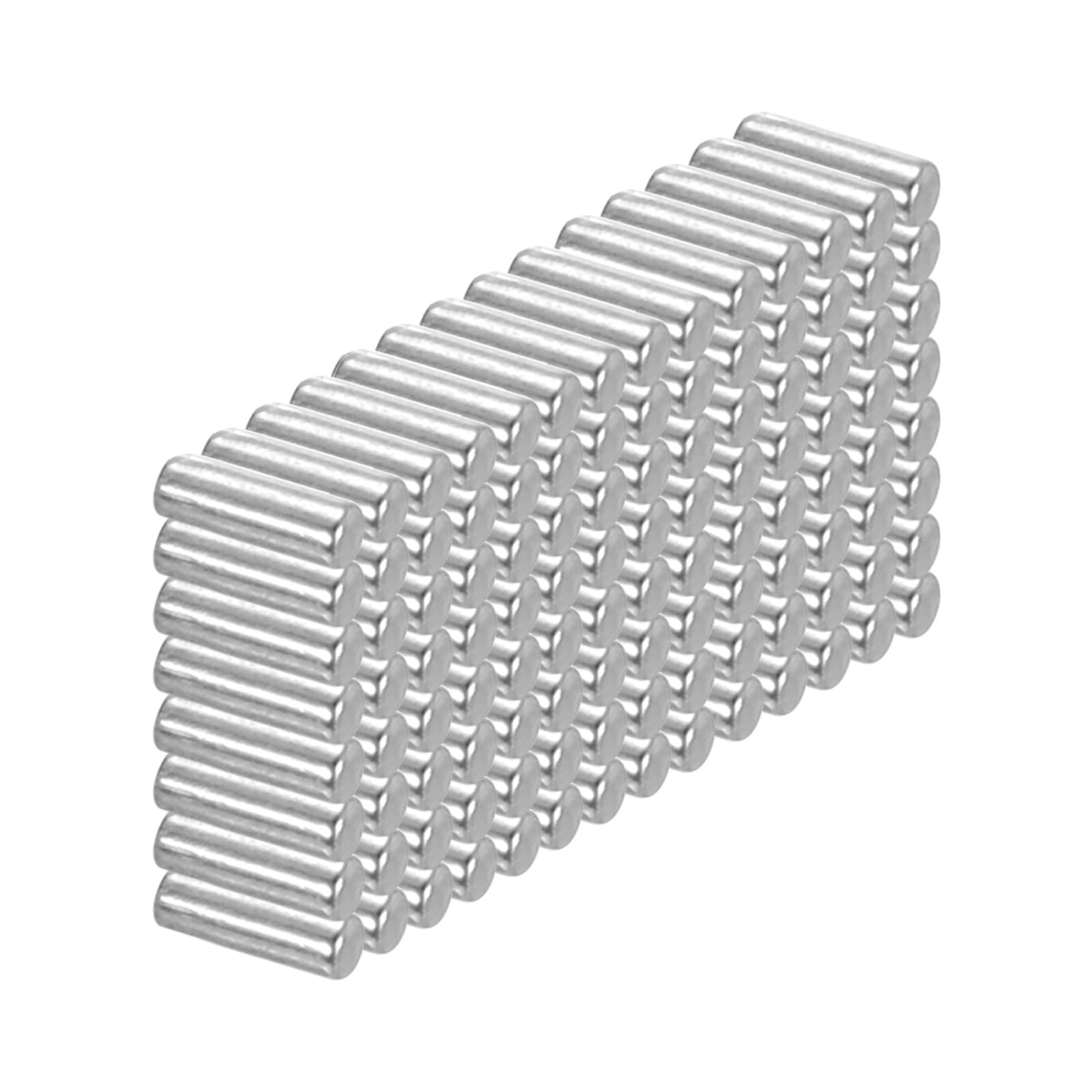PATIKIL 100 Pcs 304 Stainless Steel Dowel Pins 3x12 mm (1/8" Dia) Metal Shelf Pegs