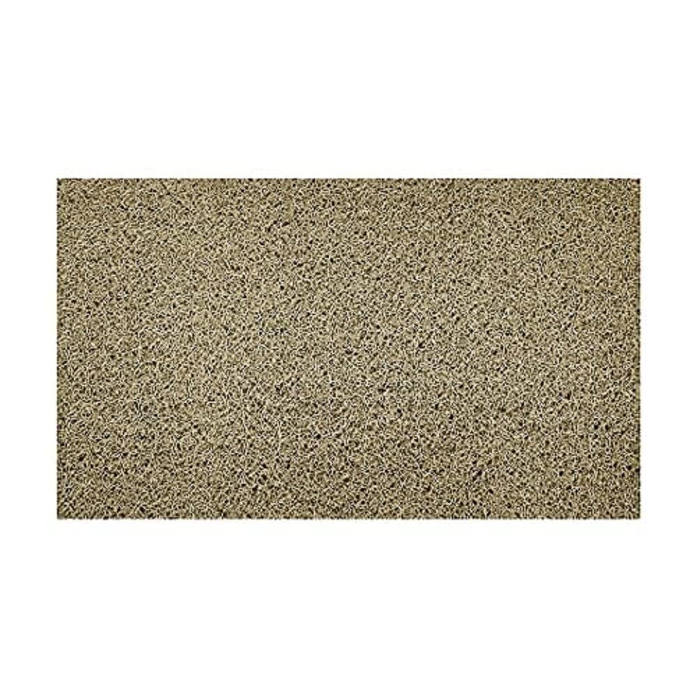 Nicoman Embossed Spaghetti Door Mat Dirt-Trapper Jet-Washable Doormat 70x43cm (Beige, PLAIN) - Use Indoor or Sheltered Outdoor