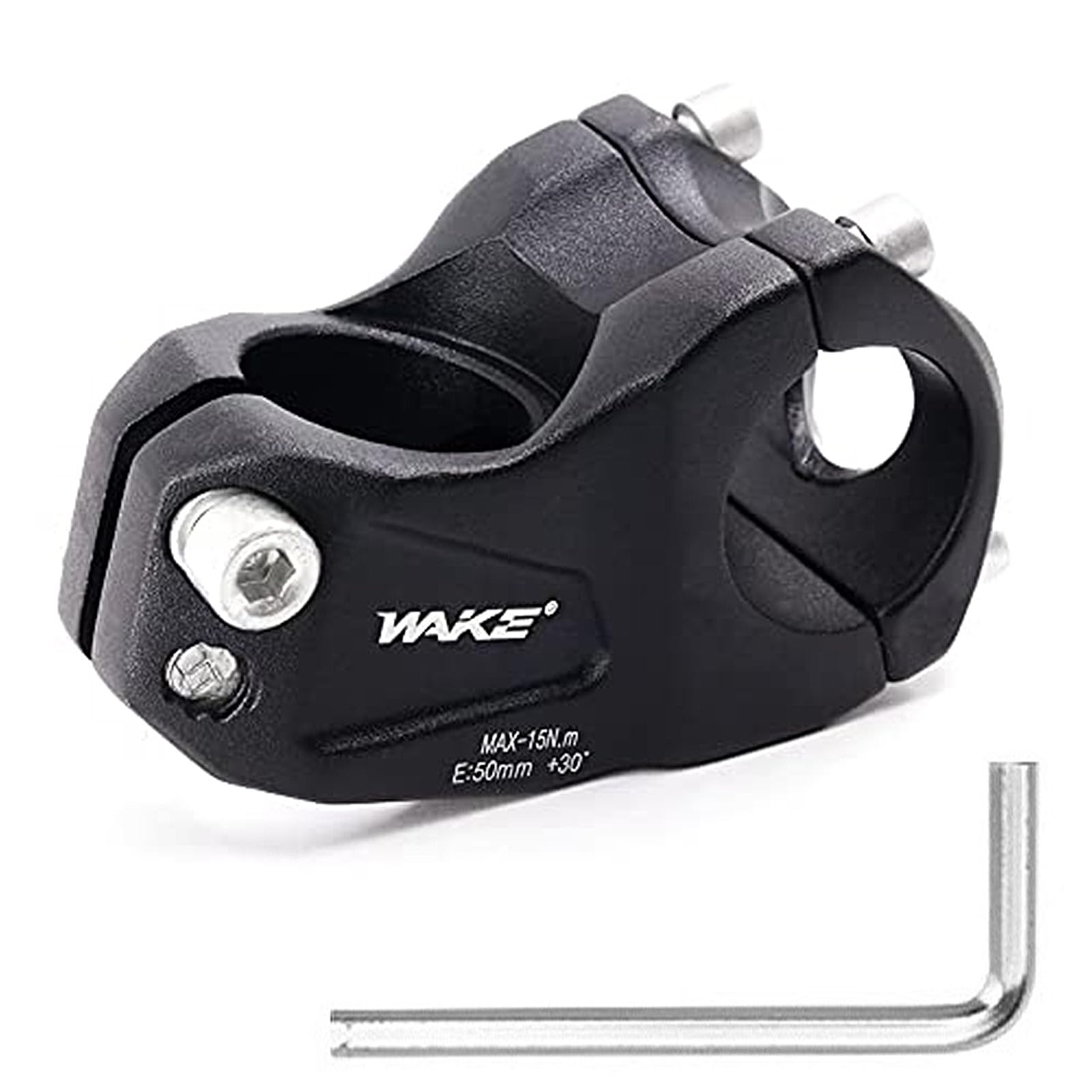 Photo 1 of OSAGIE Bike Stem, Aluminum Alloy MTB Stem, Mountain Bike Stem for 28.6mm (1-1/8") Handlebar of Bicycle, Road Bike, MTB, BMX, Cycling (Black, 30° 31.8x28.6x50mm)