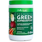 Dr. Colbert, MD Fermented Green Supremefood | by Divine Health | 14 USDA Organic &amp; Fermented Vegetables and Grasses | Probiotics | Enzymes | Apple Cinnamon Flavor | 30 Servings | 240g