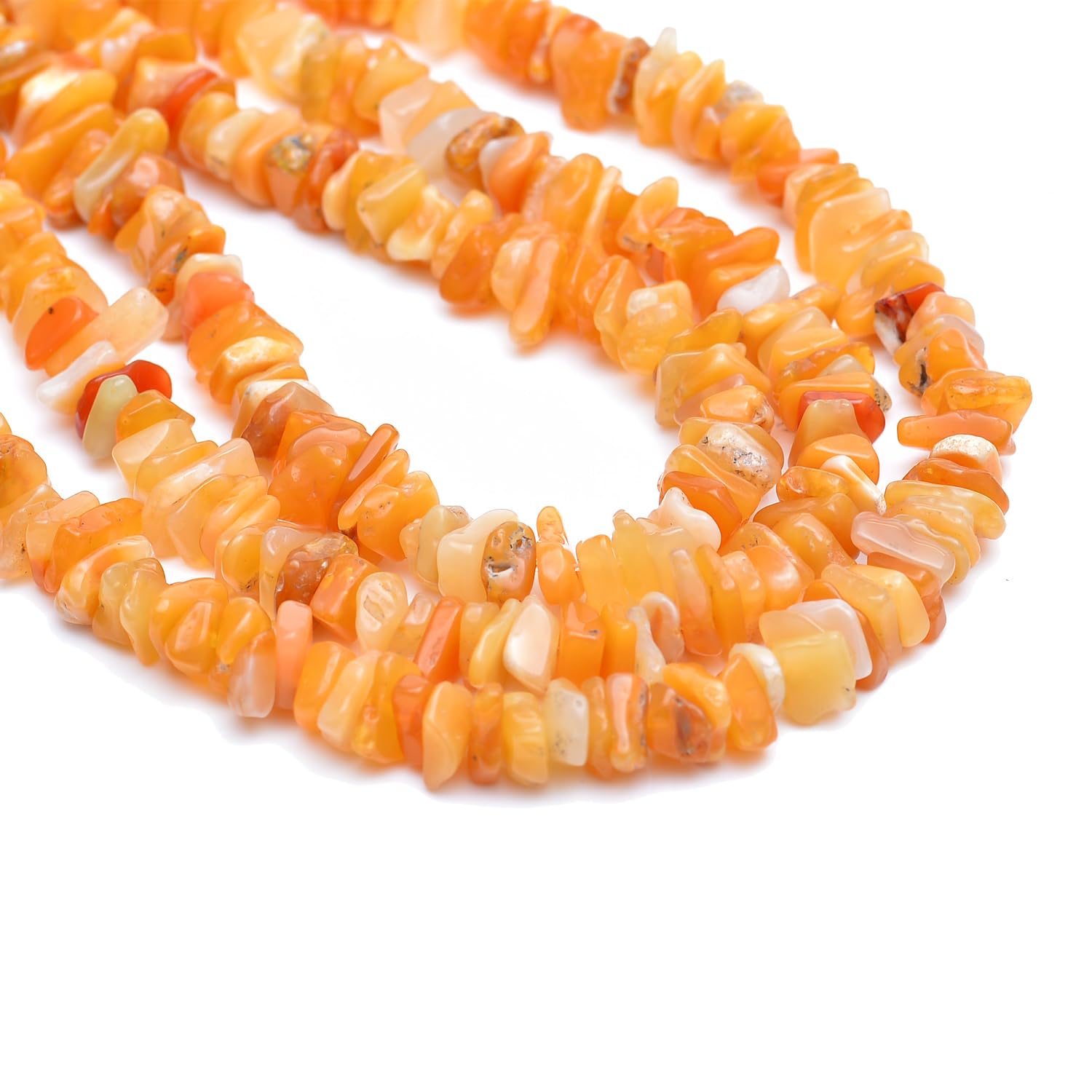 Photo 1 of 100pcs Natural Gem Stone Beads for Jewelry Making, 0.5 inch, Irregular Round, Loose Crystal Drilled Beads (Topaz)