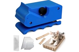 Holyenten Upgraded Cardboard Cutter for Cat Scratchers DIY, Handheld Cardboard Cutting Tool W/ 10 Blades for Making Cat Scratching Board & Bed (Blue)