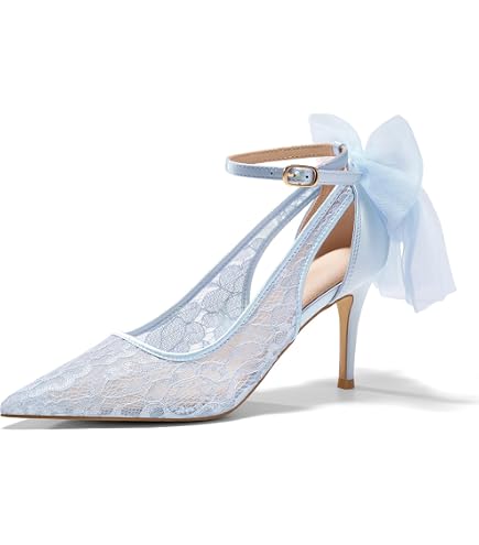 light blue dress shoes womens Chiffon Bow Pointed Retro Lolita Princess Women's Pearl one-Word Strap Hollow high Heels : Clothing, Shoes & Jewelry have mid Dolce & Gabbana English Factory - High Color:Twilight Autumn Plaid