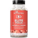 Elite Caffeine with L-Theanine – Jitter-Free Focused Energy Pills – Natural Nootropic Stack for Smart Cognitive Performance –