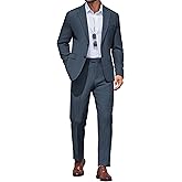 COOFANDY Men's 2 Piece Suit Slim Fit Two Buttons Dress Suits Solid Jacket and Pants Set Tuxedo for Wedding Prom Business