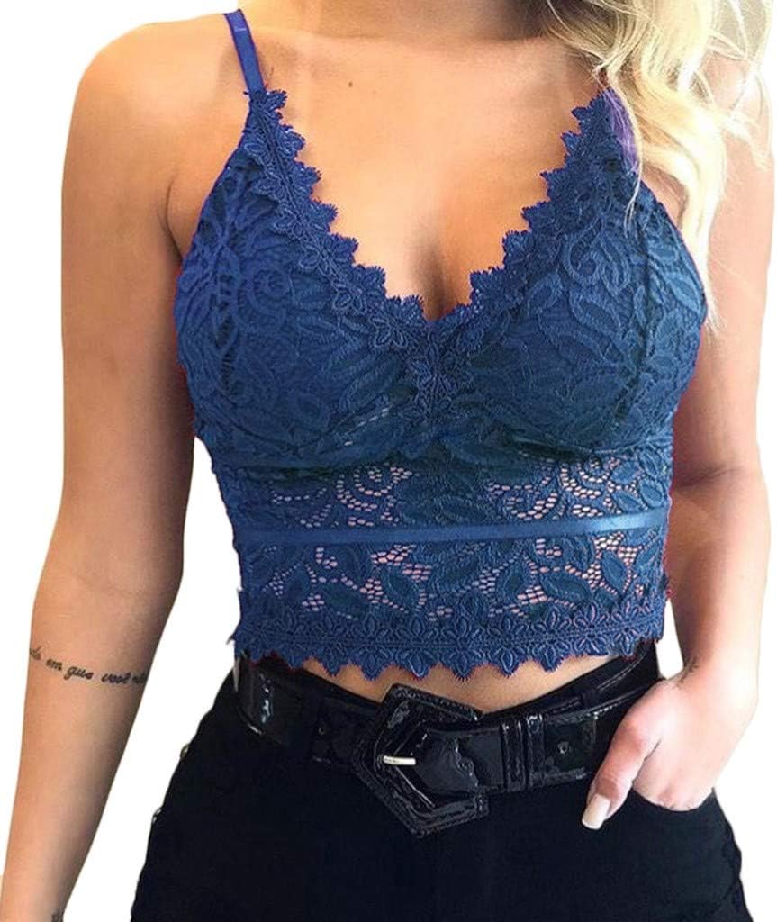 MeButiko Underwear for Women Sexy,Women Plus Size Vest Crop Wireless Bra Lingerie Sexy V-Neck Underwear Camisole