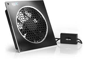 AITECAC High Performance Cooling Fan 4 inch, Computer Case Fans Low Noise with Speed Control, for Home Theater AV Cabinets, Aircraft S4 Cabinets Fan, Black
