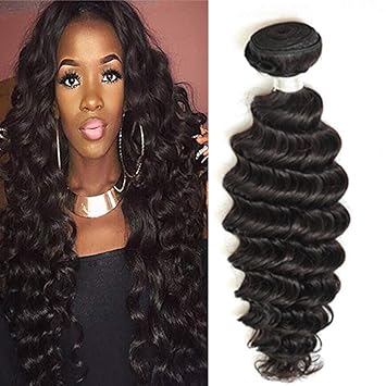 Laavoo 50cm Hair Extensions Echthaar Tressen Schwarz Deep