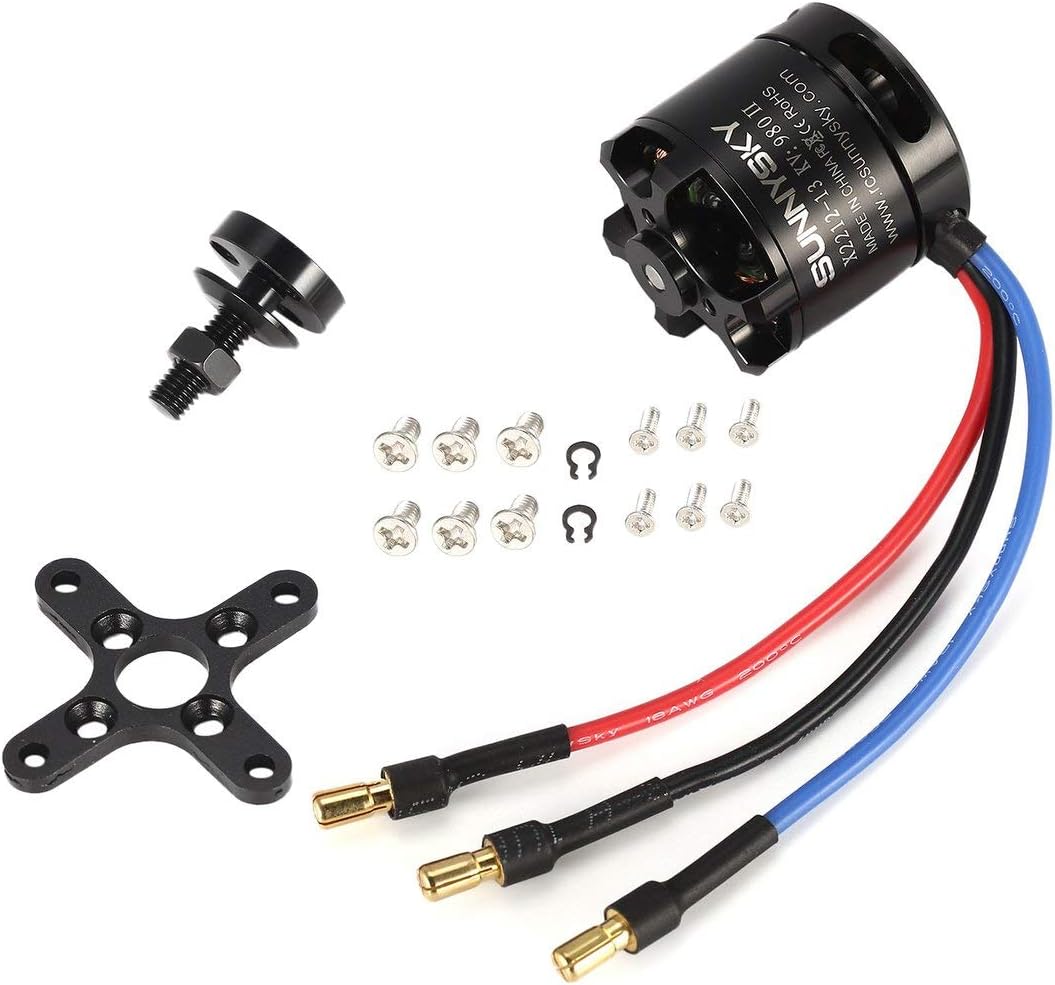 uqiangbao Fit X2212 980KV II 2-4S Brushless Motor Short Shaft for RC 400-800g Fixed-Wing Quad-Hexa Copter Multicopter DJI F450 F550