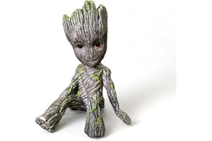 ZEshops Miniature Fairy Garden Sitting Tree Men Figurine PVC Statue Tree Men in for Kids Home Car Decor Gift