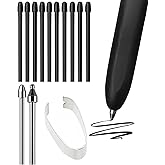 WirelessFinest Samsung S Pen Replacement Nibs (Pack of 12) Soft &amp; Metal | Fits Galaxy Tab S10/S9/S8/S7/S6 &amp; Note series, S21-S25 Ultra, Removal Tool Included, Screen-safe Design