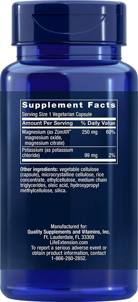 Life Extension Potassium with Extend-Release Magnesium, 60 Count: Health & Personal Care