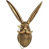UITWMKTG Gold Rabbit Head Wall Decor - Modern Animal Wall Sculpture, Bunny Wall Art for Living Room, Bedroom, Office, Gold Wall Hanging Home Decoration