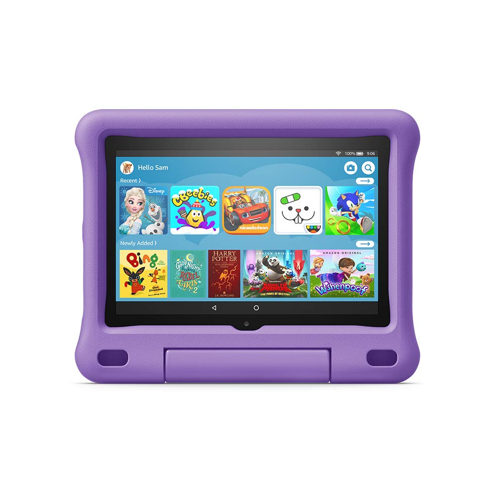 Amazon Fire HD 8 Kids tablet | for ages 3-7 | 8" HD display, 32 GB | Purple Kid-Proof Case (2020 release)