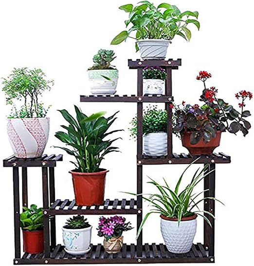 ZRHJ Soporte de Plantas en Maceta de Madera, Estante de exhibición ...