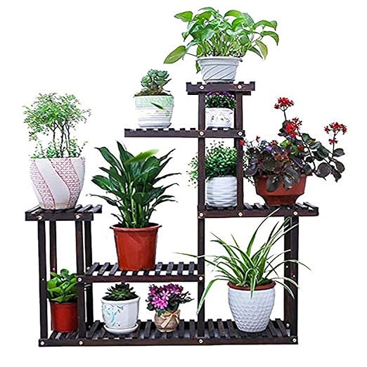 ZRHJ Soporte de Plantas en Maceta de Madera, Estante de exhibición ...