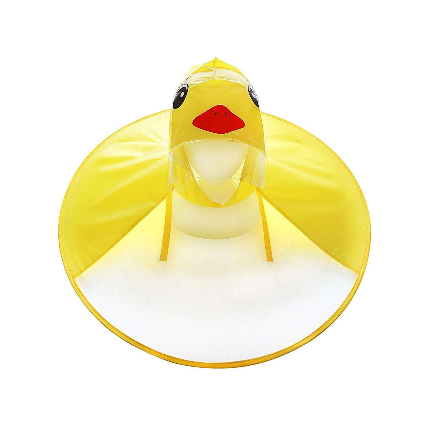 Children's Duck Raincoat UFO Raincoat Children Umbrella Cartoon Cloak for Kids (Duck Raincoat,S)