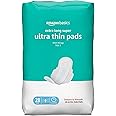 Amazon Basics Ultra Thin Pads with Flexi-Wings for Periods, Extra Long Length, Super Absorbency, Unscented, Size 3, 28 Count, 1 Pack (Previously Solimo)