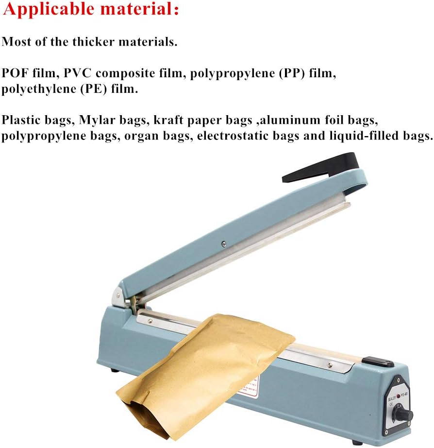 Hanchen Plastic Bag Sealer 300mm/11.8inch Impulse Heat Sealer Bag
