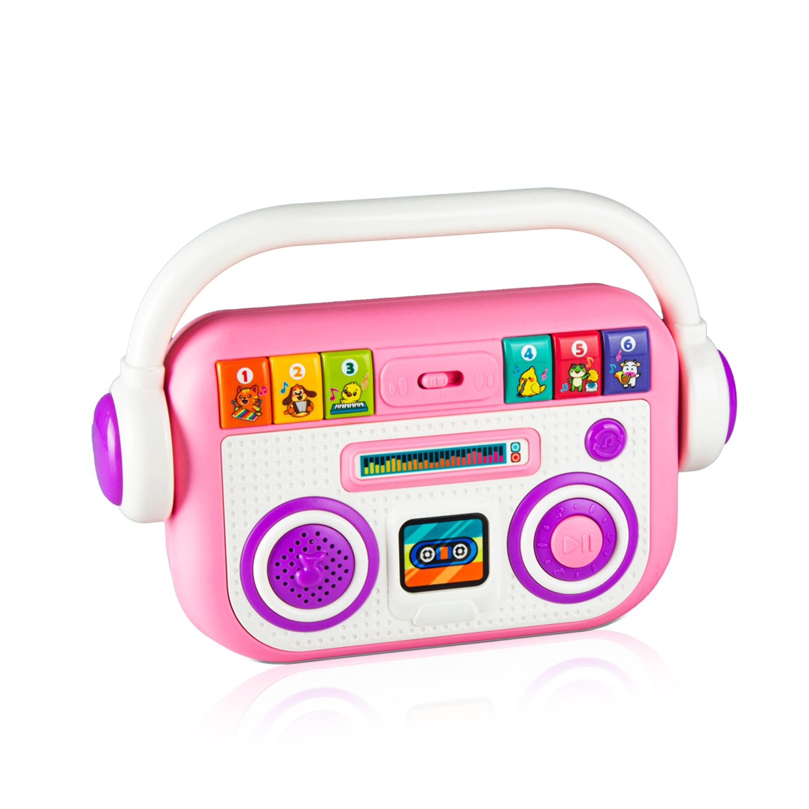 Baby Toys for 1 Year Old Boys Girls Early Learning Educational Baby Toys 6 to 12 Months with Animal Sounds Musical Toy 6-9-12-18 Months Christmas Birthday Gifts Age 1-2 for Infant (Pink) — image 1