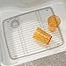 iDesign Axis Large Metal Sink Grid, Non-Skid Dish Protector for Kitchen, Bathroom, Basement, Garage, 16.25