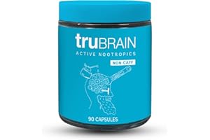 TruBrain Nootropic Capsules - Focus, Energy, Clarity. Fast Absorbing Nootropics Capsules | Brain Boosters | Improve Memory | Stop Procrastination (Medium)
