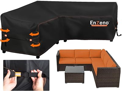 Enzeno Garden V-Shape Furniture Cover 420D Waterproof 255x255x87cm